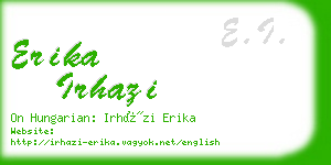 erika irhazi business card